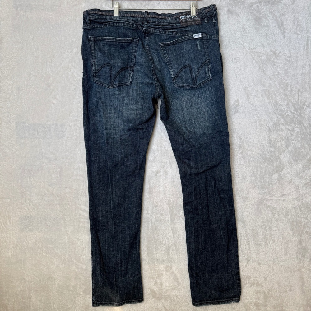 Matix Spliffy Carrot Fit Jeans Mens 38x32 Dark Wash Tapered Skater Streetwear